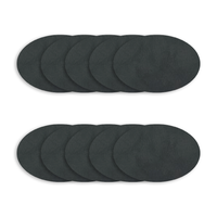 Leatherette Patch Blanks – Oval – 3" x 2" – Black – 10 Pack