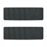 Leatherette Patch Blanks – Rectangle – 3" x 2" – Black – 10 Pack