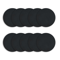 Leatherette Patch Blanks – Circle – 2.25" x 2.25" – Black – 10 Pack