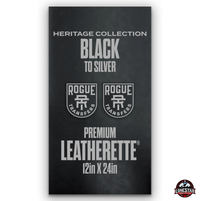 Lonestar Adhesive Heritage Collection: Black/Silver Durra-Bull Premium Leatherette® Sheets (12x24)