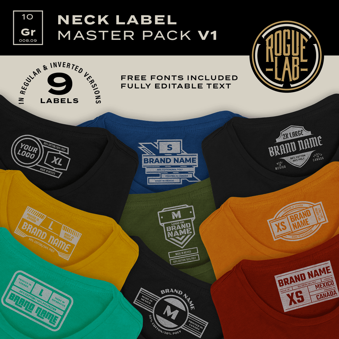Neck Label Template Master Pack V1 – Rogue Transfers