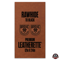 Lonestar Adhesive Rawhide / Black Durra-Bull Premium Leatherette® Sheets (12x24)