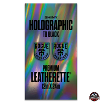 Lonestar Adhesive SHINY Holographic Silver / Black Durra-Bull Premium Leatherette® Sheets (12x24)
